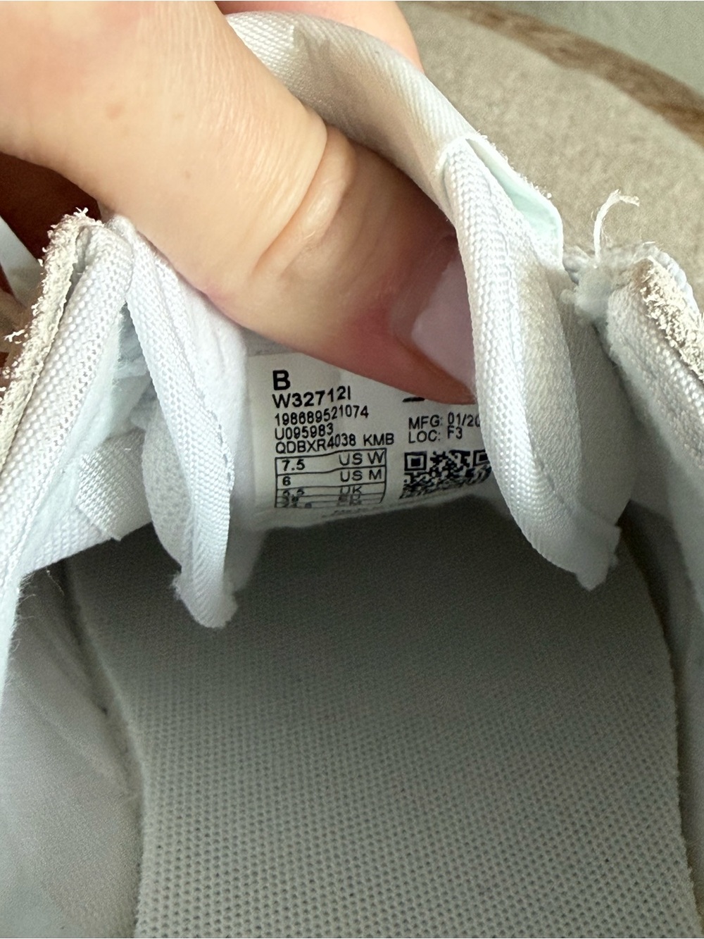 New Balance 327 Sneakers white glint blue - Picture 8 of 8